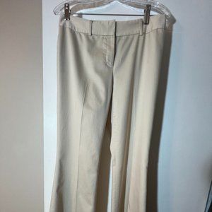 Tahari flat-front size 4 trouser-cream/khaki-never worn
